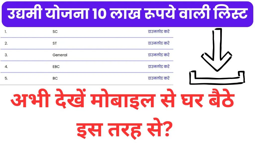 Bihar Mukhyamantri Udyami Yojana 10 Lakh List Kaise Nikale | 10 लाख रूपये वाली लिस्ट अभी देखें मोबाइल से घर बैठे, इस तरह से?